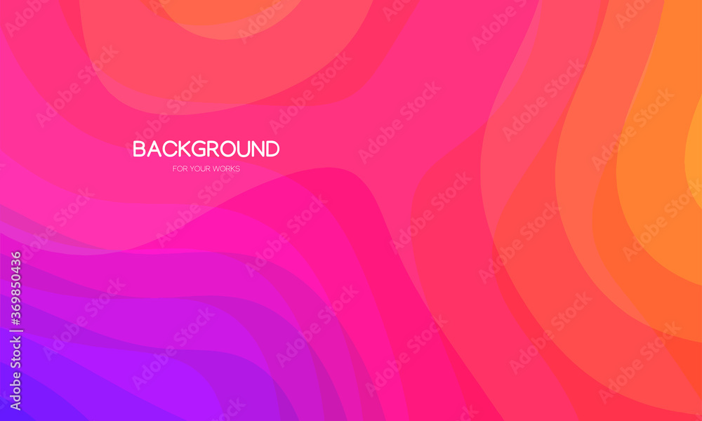 Aufkleber dynamic trendy simple fluid color abstract background with line effects. vector illustration for wal