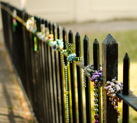 Beads on fence