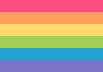 Lgbtq pride month flag concept. Vector flat illustration. Lgbt rainbow flag. Simple abstract colorful symbol. Design element for freedom and diversity banner, background, poster.