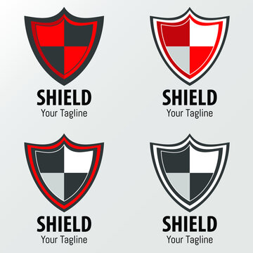 Simple Shield Logo Design Vector Set