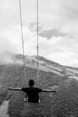 Person on swing