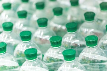 Closeup of Plastic Bottles