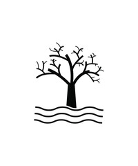 Fototapeta premium tree in water icon,vector best flat icon.