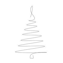 Christmas tree on white background. Forest design vector illustration