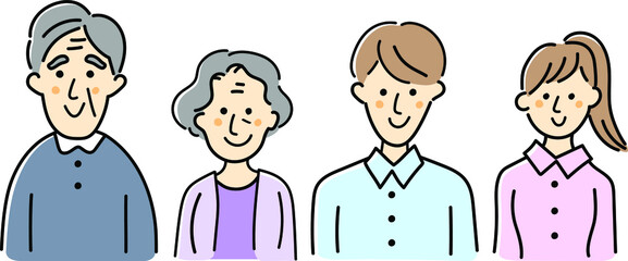 Family smile illust 2