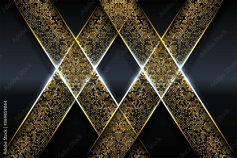 Aufkleber vector illustration of modern abstract black paper realistic layered papercut decoration textured wi