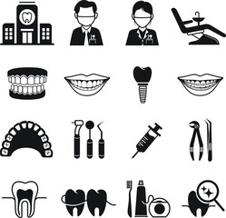 dental icon set