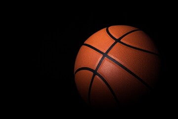 Fototapeta premium Basket Ball over Black Background