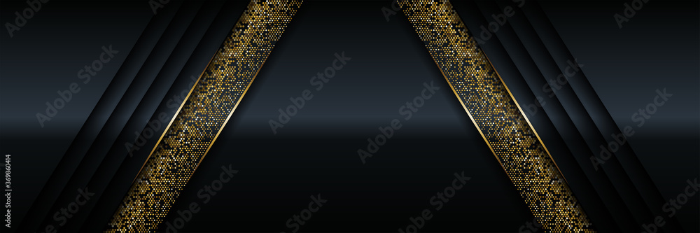Aufkleber vector illustration of modern abstract black paper realistic layered papercut decoration textured wi