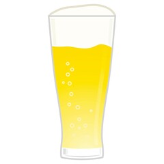 グラスビールのイラスト