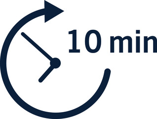 10 min icon. vector illustration