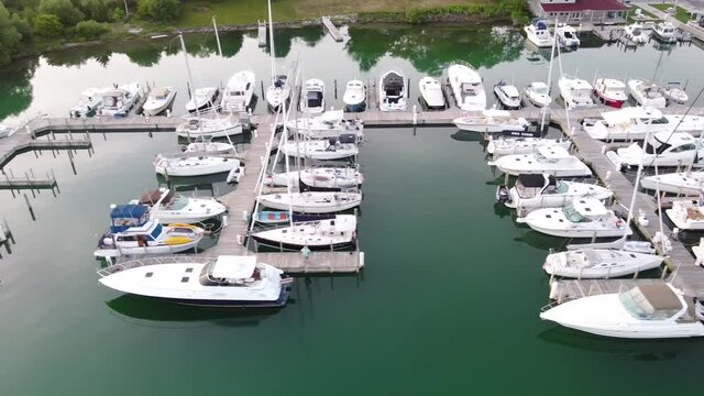 Harbor of Leland, Michigan on Lake Michigan