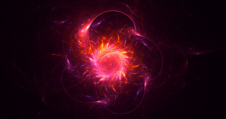 Obraz premium 3D rendering abstract multicolor fractal light background