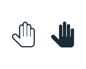 Hand Icon Vector Logo Template Illustration Design