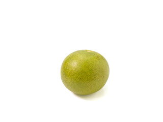 The close up of freshness green lemon isolated on white background.
