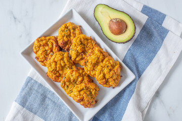 healthy home made avocado hummus salad bowl