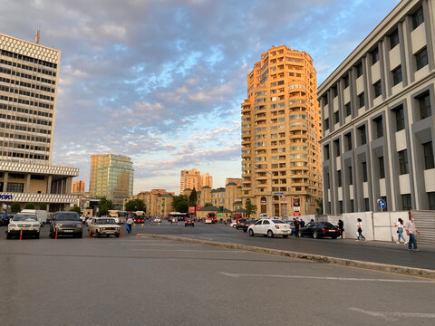 BAKU, AZERBAIJAN; 06 AUGUST 2020.Sebaildistrict.Jafar Jabbarli street.