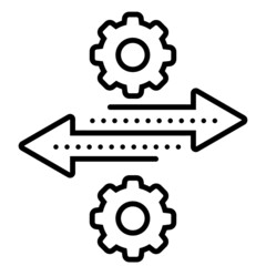 Integration process vector icon, technology illustration sign. setup symbol.
