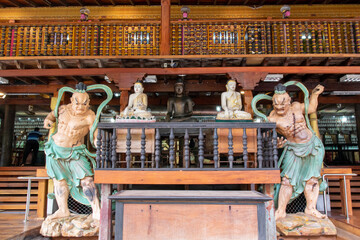 スリランカの寺院の展示物