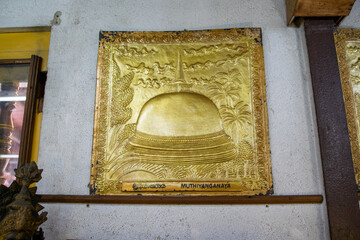 スリランカの寺院の展示物