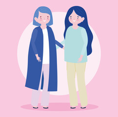 family mothers parent together member cartoon character