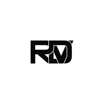 rdv letter original monogram logo design