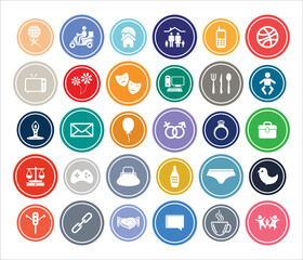 Family Infographic Round design Icon Sets For Web, App And Design.