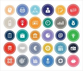 Business & Finance Infographic Round design Icon Sets For Web, App And Design.