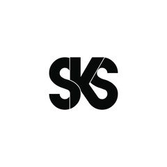 Fototapeta premium sks letter original monogram logo design