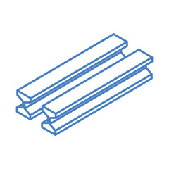 isometric repair construction steel beam work tool and equipment linear style icon design