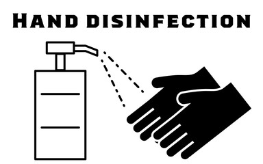 Obraz premium スプレー式の手指消毒のイラスト