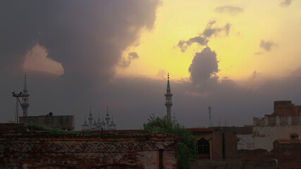 AN old city during sunset Landscape wallpaper