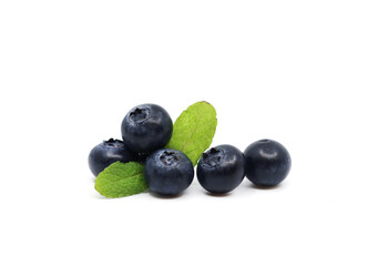 blueberries isolated on white background