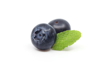 blueberries isolated on white background