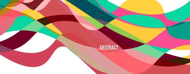 Fluid wave colorful abstract background. Dynamic colorful vibrant vector design
