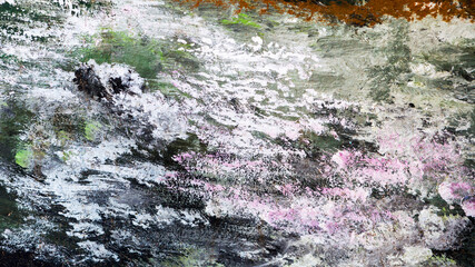 Concrete, weathered, worn wall damaged paint. Grungy Concrete Surface. Great background or texture.