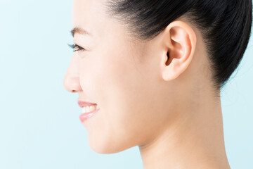 Naklejka premium 女性の横顔