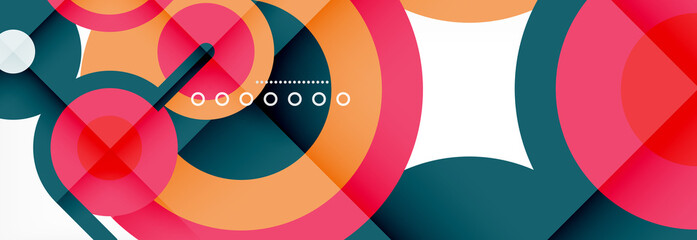 Fototapeta premium Circles and lines abstract background for covers, banners, flyers and posters and other templates