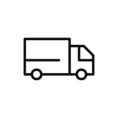 Car, Truck Icon Logo Vector Isolated. Public Transportation Icon Set. Editable Stroke and Pixel Perfect.