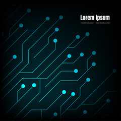 circuit technology abstract background, internet connection digital system space wallpaper, template for website cover poster banner brochure flat vector design