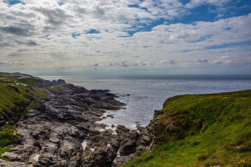 The coastal view of Malin Head, the north part of Ireland. 