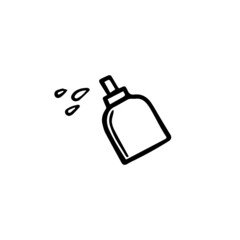 Obraz premium Sanitize your hands: hygiene line art poster with prevention. Medicine icon isolated on white background. Outline style. Use to website, templates