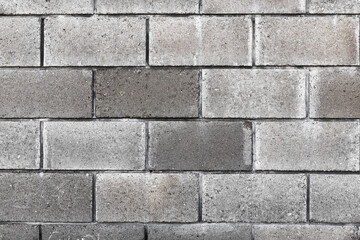 Abstract background old white brick wall with cracks and scratches. Landscape style. Great background or texture.