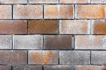 Abstract background old white brick wall with cracks and scratches. Landscape style. Great background or texture.