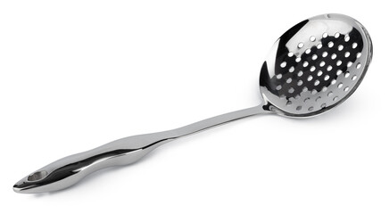 Aluminum new kitchen utensil isolated on white