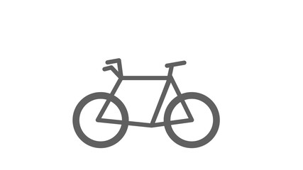 Fototapeta premium Bicycle icon on white background. illustration.
