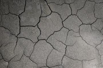 Crack dry ground texture background in concept drought, global warming.