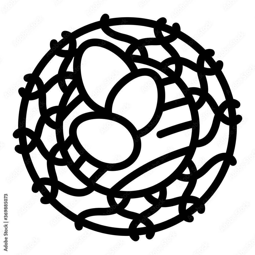 Poster quail nest eggs icon. outline quail nest eggs vector icon for web design isolated on white backgroun