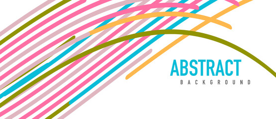 Obraz premium Аbstract moving colorful lines vector backgrounds for cover, placard, poster, banner or flyer