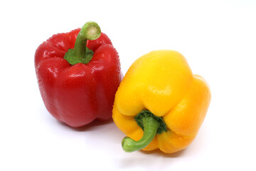 red and yellow peppers